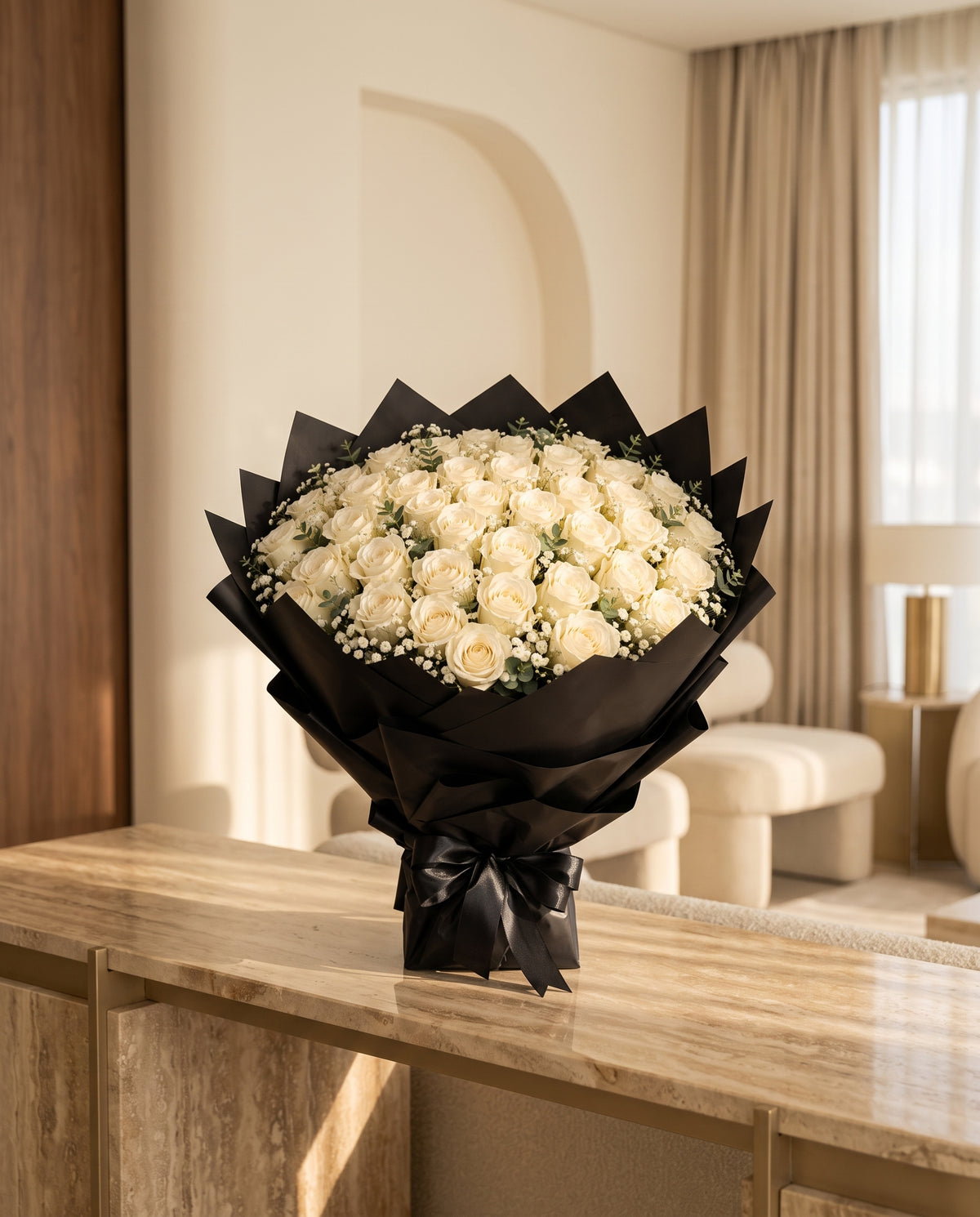 The Midnight Pearl Bouquet